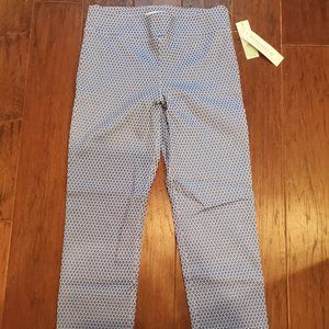 Margaret M Emer Printed Crop Pant Medium Cobalt